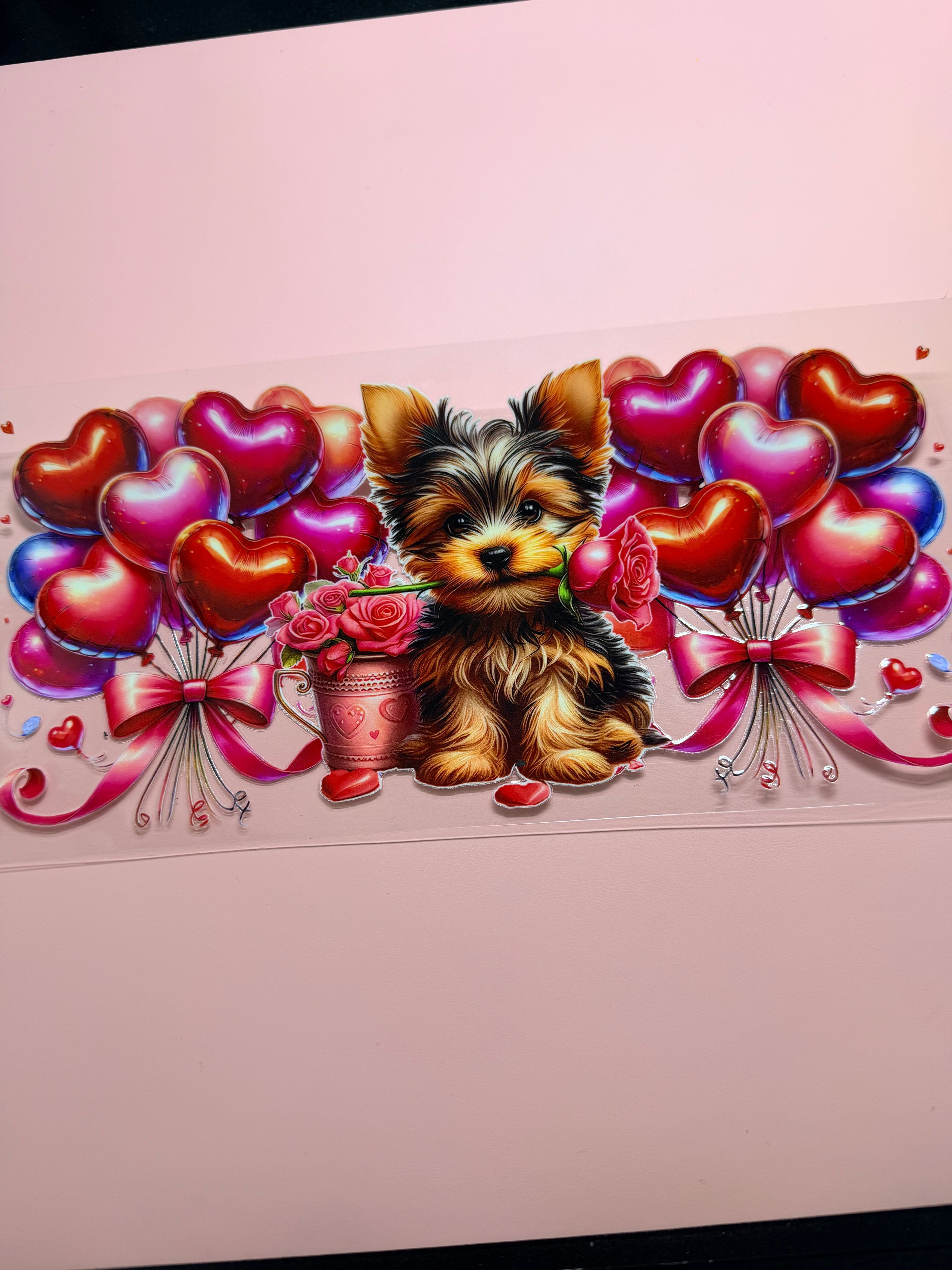 Puppy & hearts