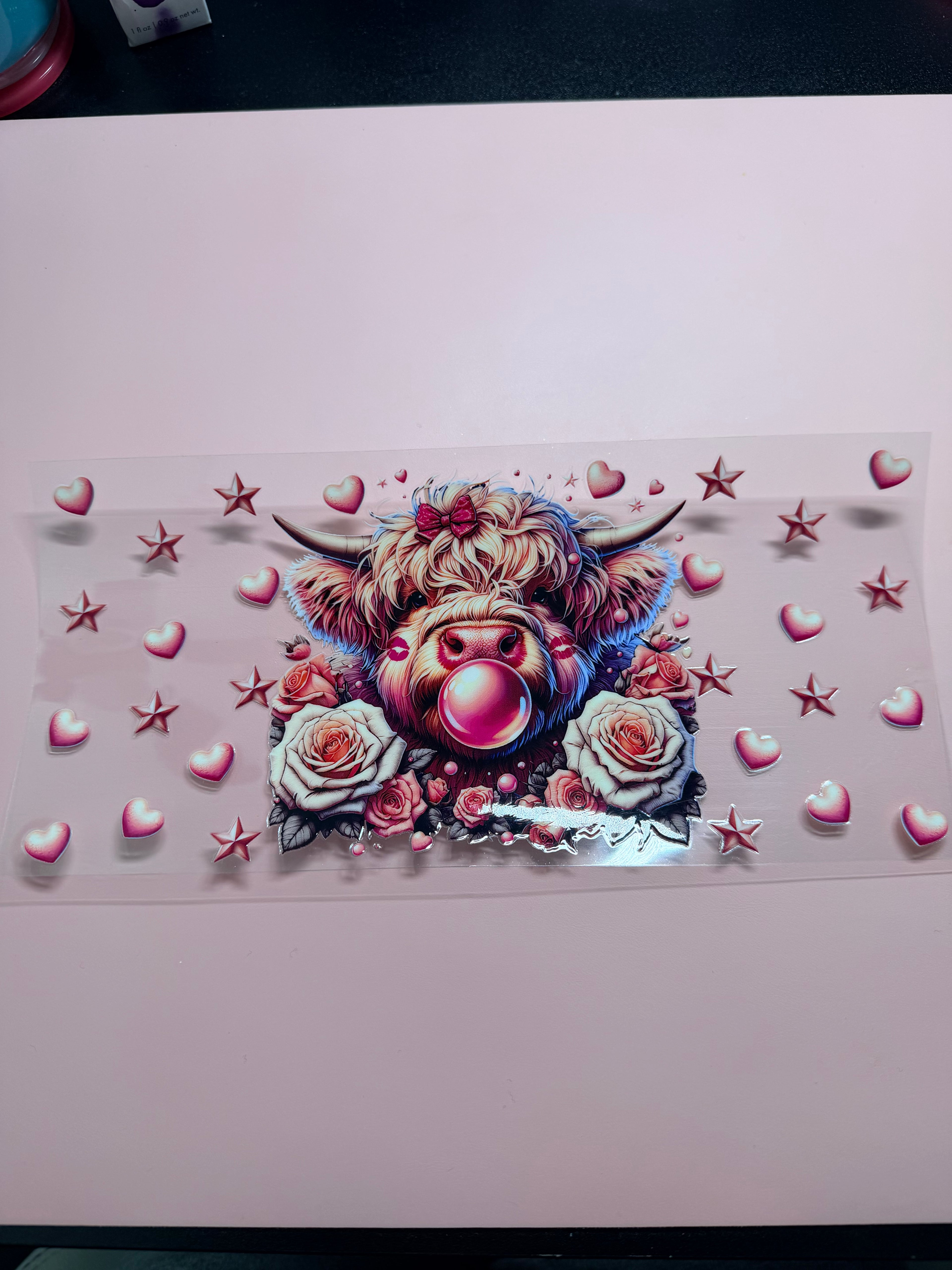 Bubble gum cow