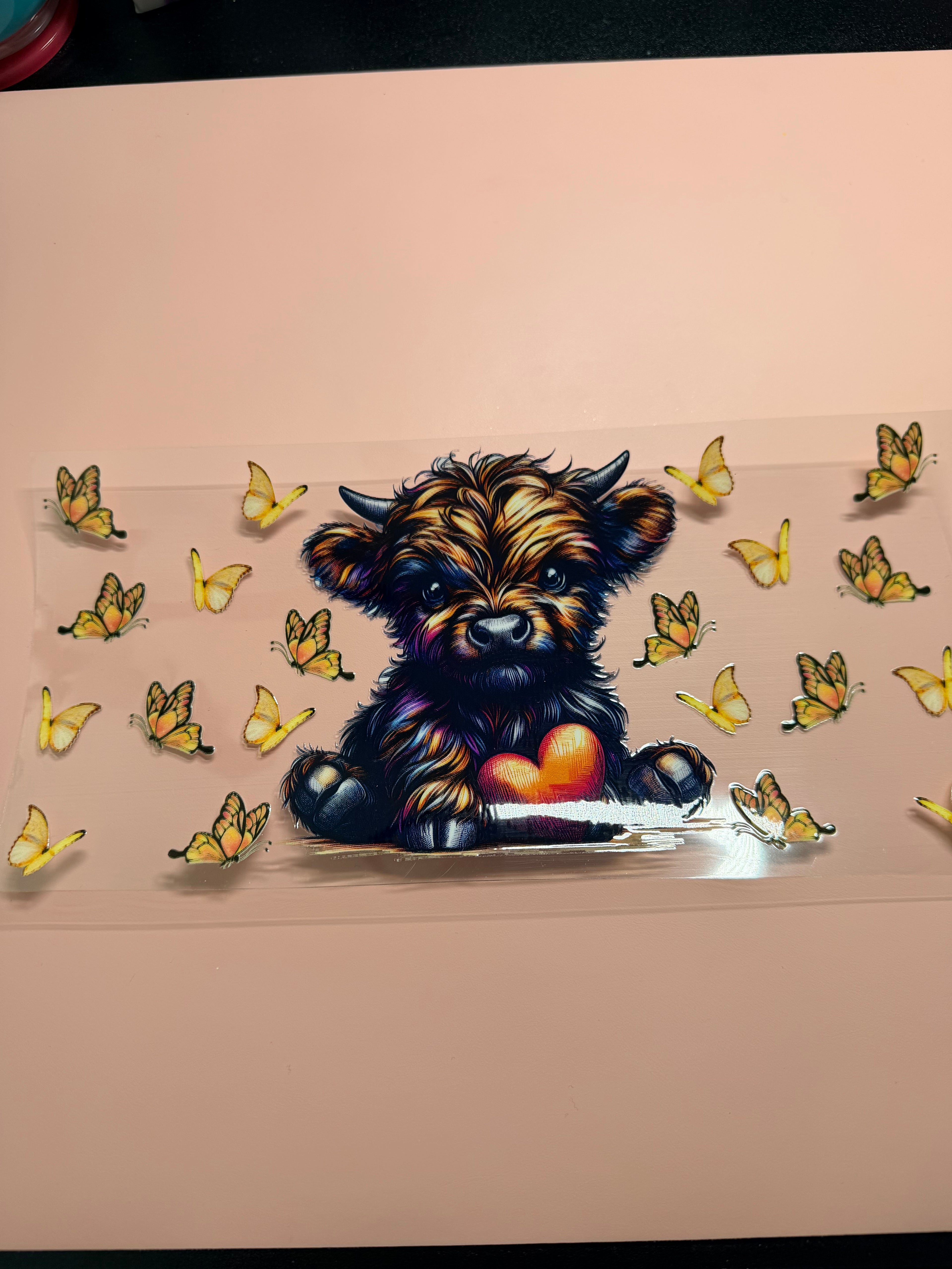 Cow & butterflies